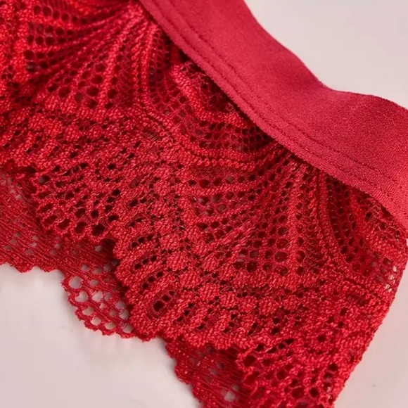 New sexy red bow lace thong panty women’s​​ - Picture 3 of 6